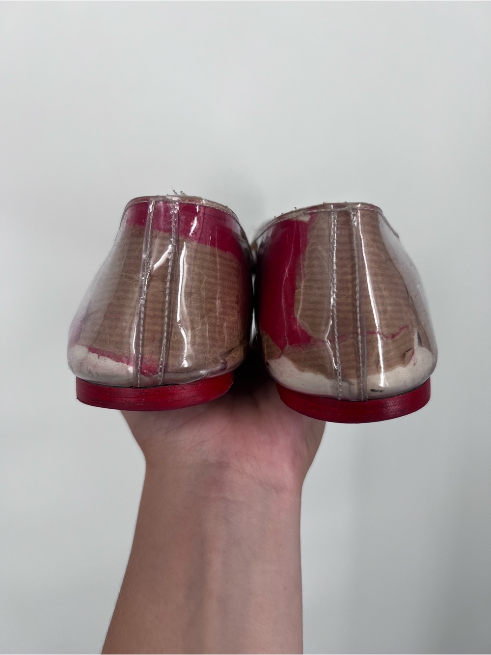 Christian Louboutin Loubi Kraft PVC Ballalla Point Toe Flats 40 - Picture 6 of 12